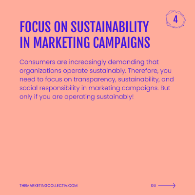 FOCUS ON SUSTAINABILITY IN MARKETING CAMPAIGNS