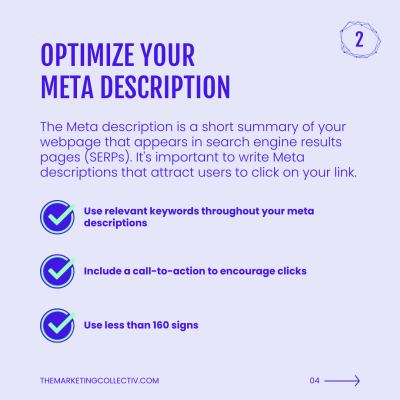 Optimize your meta description