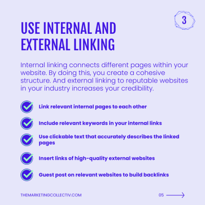 Use internal and external linking