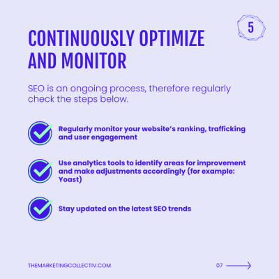 Continuously optimize and monitor